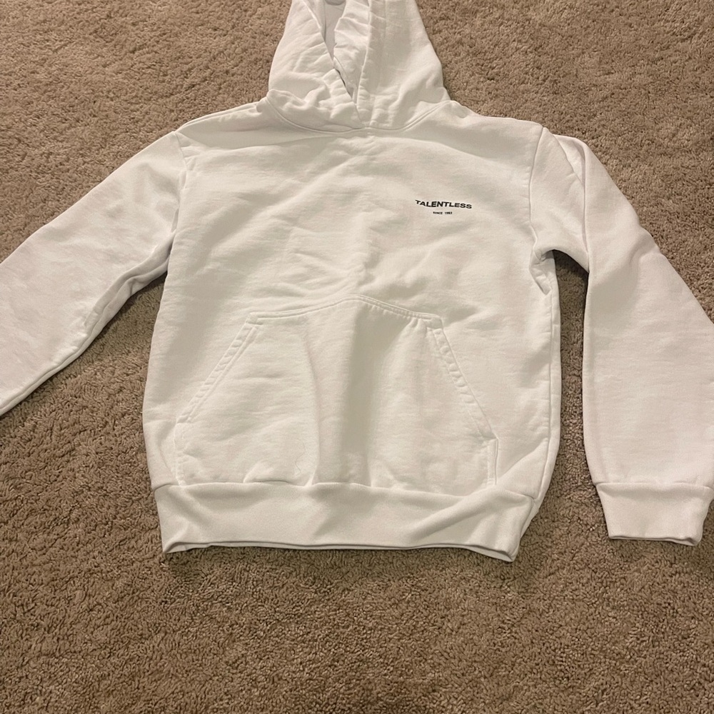 Talentless white hoodie